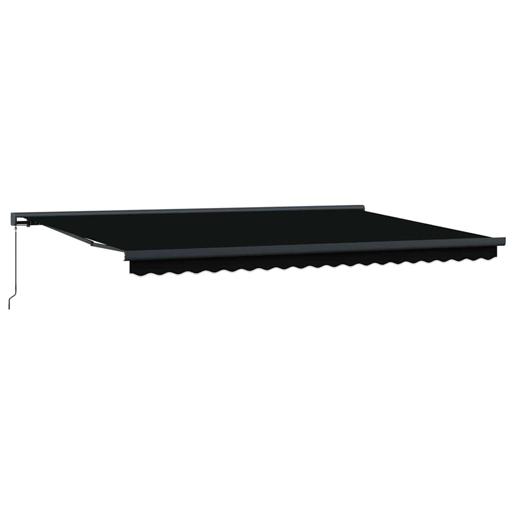 Einziehbare Markise Schwarz 500 × 300 cm Stoff, Metall