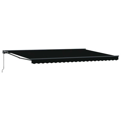 Einziehbare Markise Manuell Schwarz 500x300 cm Stoff