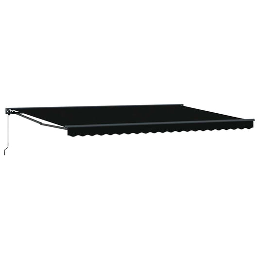 Einziehbare Markise Manuell Schwarz 500x300 cm Stoff