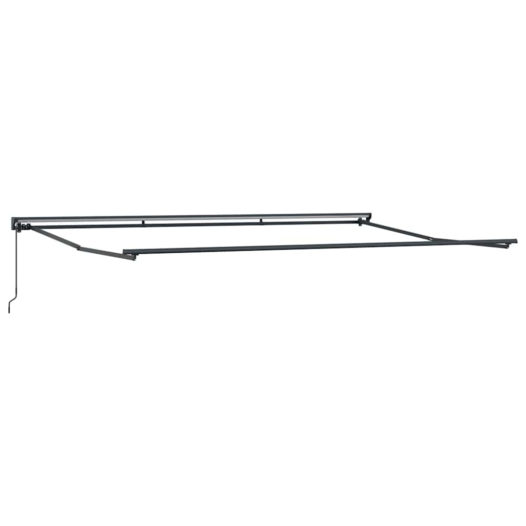 Einziehbare Markise Manuell Schwarz 500x300 cm Stoff