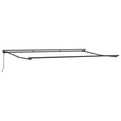 Einziehbare Markise Manuell Schwarz 500x300 cm Stoff