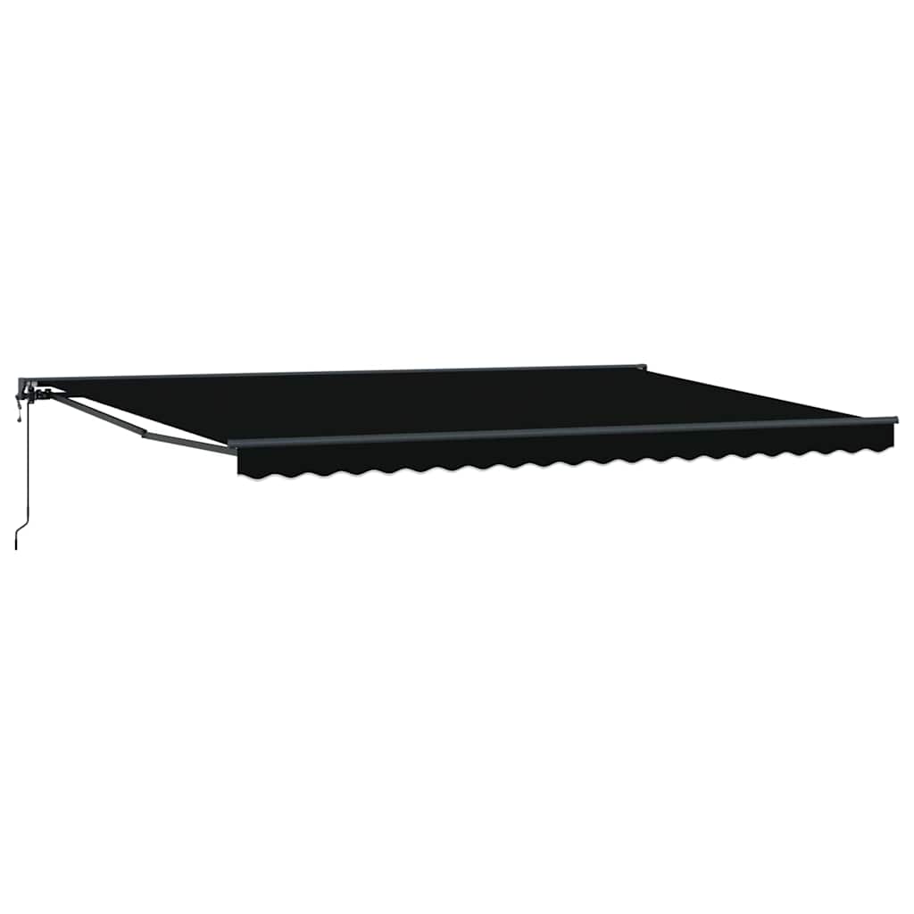 Einziehbare Markise Manuell Schwarz 500x300 cm Stoff