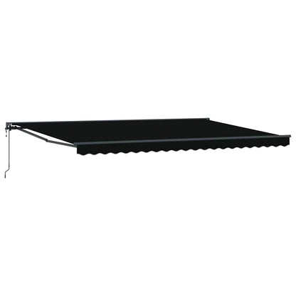 Einziehbare Markise Manuell Schwarz 500x300 cm Stoff