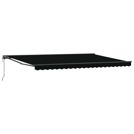 Einziehbare Markise Manuell Schwarz 500x300 cm Stoff