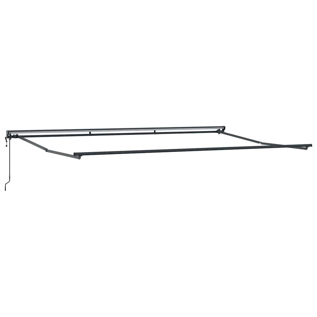 Einziehbare Markise Manuell Schwarz 500x300 cm Stoff