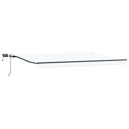 Einziehbare Markise Weiß 500 × 300 cm Stoff