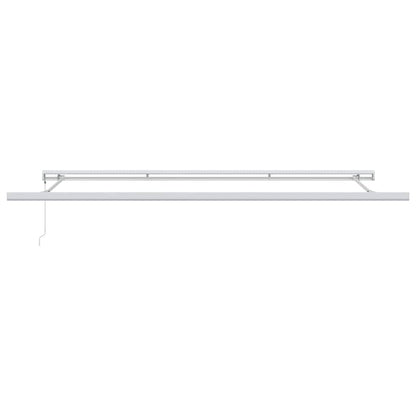 Einziehbare Markise Weiß 500 × 300 cm Stoff, Metall