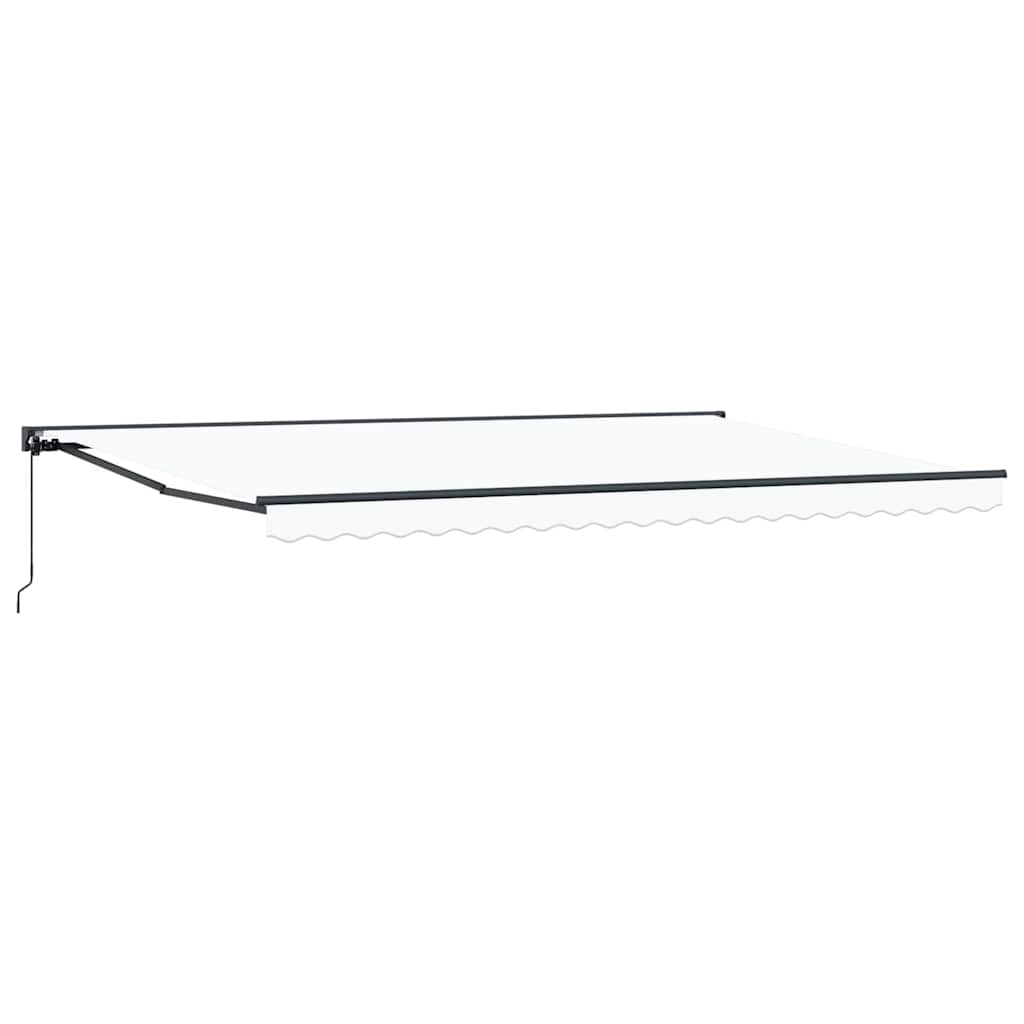Einziehbare Markise Weiß 500x300 cm Stoff