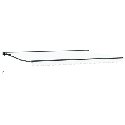 Einziehbare Markise Weiß 500x300 cm Stoff