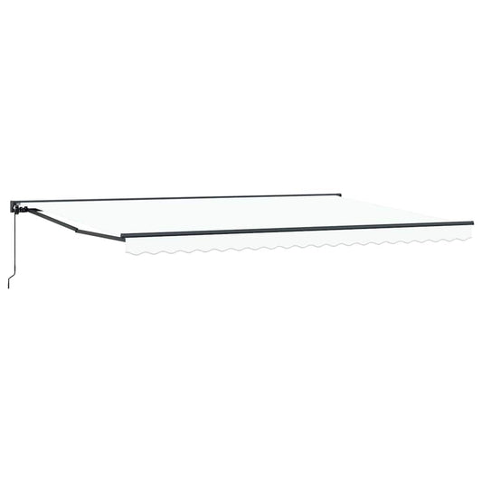 Einziehbare Markise Weiß 500x300 cm Stoff
