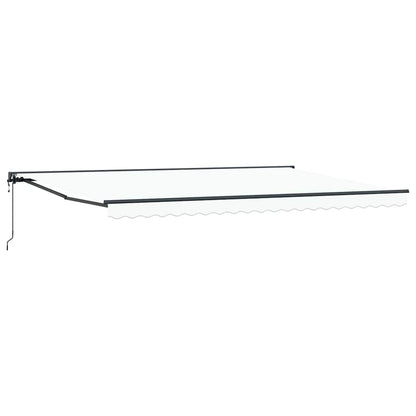 Einziehbare Markise Weiß 500x300 cm Stoff