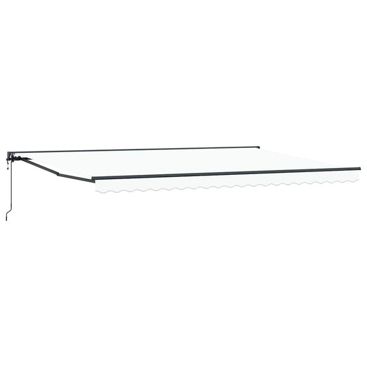 Einziehbare Markise Weiß 500x300 cm Stoff