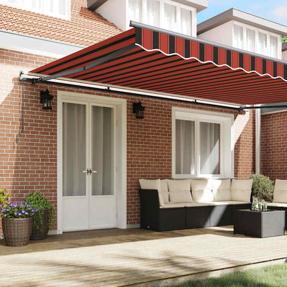 Manuelle ausziehbare Markise Orange und Braun 500 × 350 cm