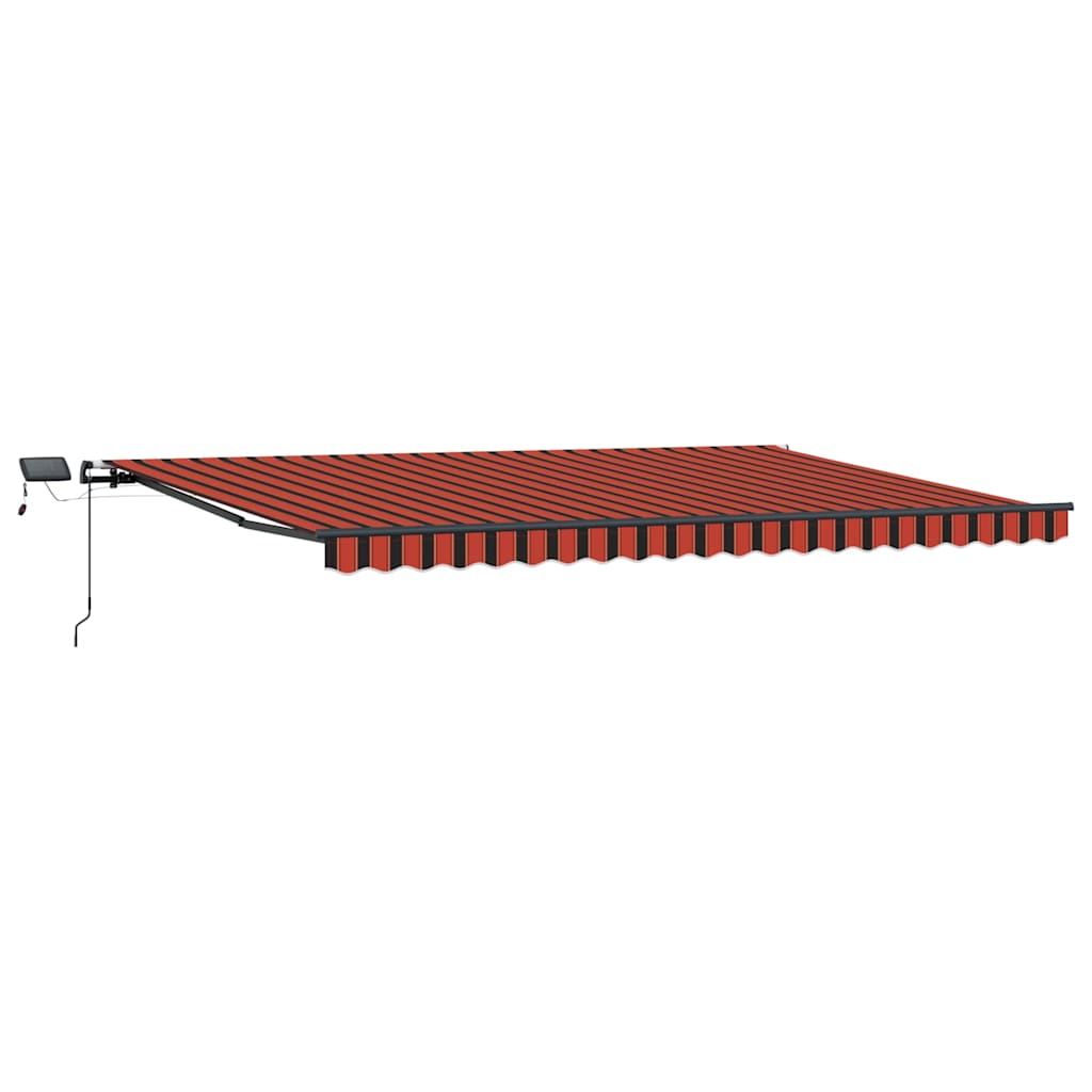 Einziehbare Markise Orange und Braun 500 × 350 cm Stoff