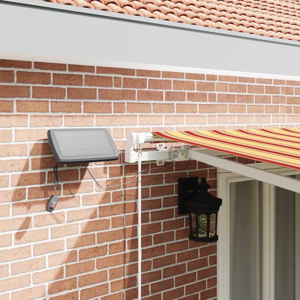 Einziehbare Markise mit Gelb und Orange 500 x 350 cm Stoff