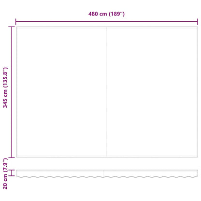 Einziehbare Markise with Manuell 500 × 350 cm Gelb und Orange