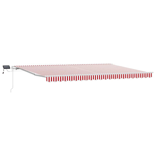 Einziehbare Markise with Manuell 500 × 350 cm Rot und Weiß