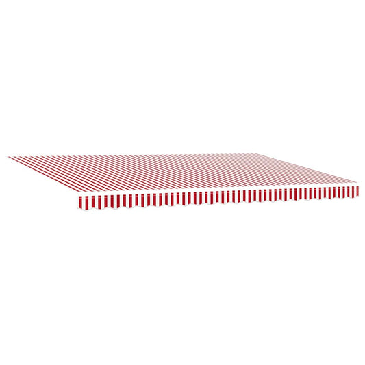 Einziehbare Markise Rot und Weiß 500 × 350 cm Stoff
