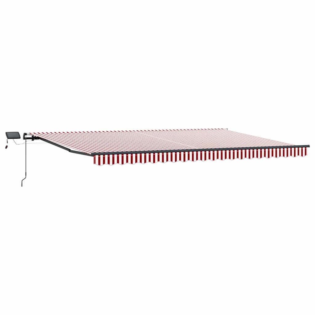 Einziehbare Markise Rot und Weiß 500 × 350 cm Stoff
