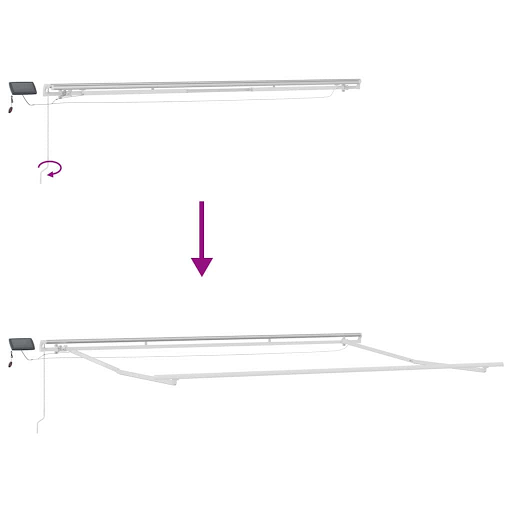 Einziehbare Markise with Manuell 500 × 350 cm Mehrfarbig