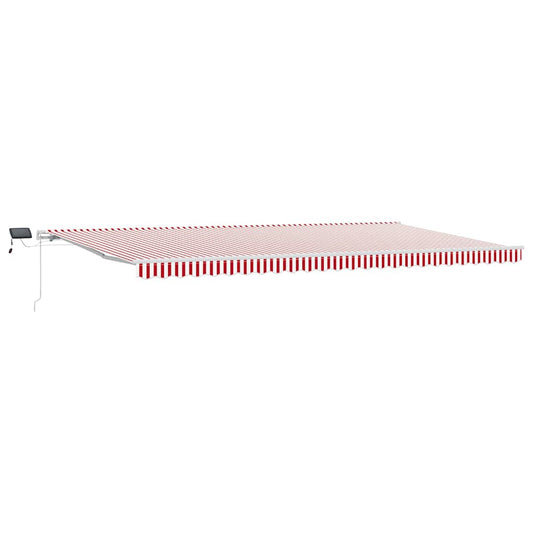 Einziehbare Markise with Manuell 600 × 300 cm Rot und Weiß