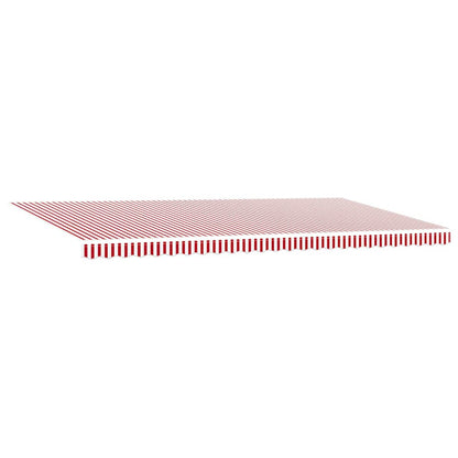 Einziehbare Markise Manuell Rot und Weiß 600 × 300 cm Stoff