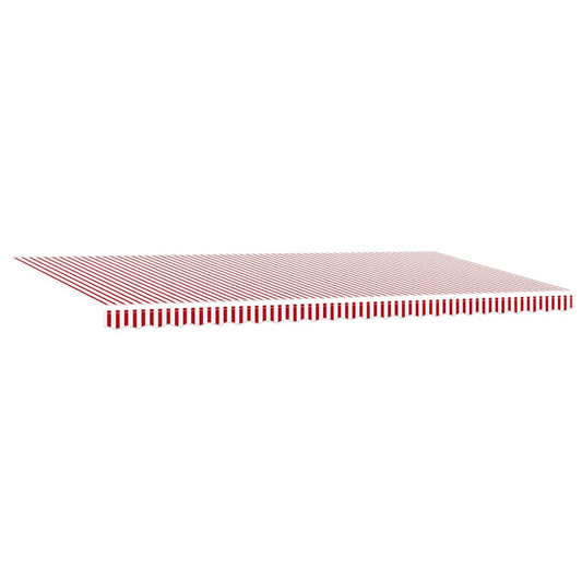 Einziehbare Markise Manuell Rot und Weiß 600 × 300 cm Stoff