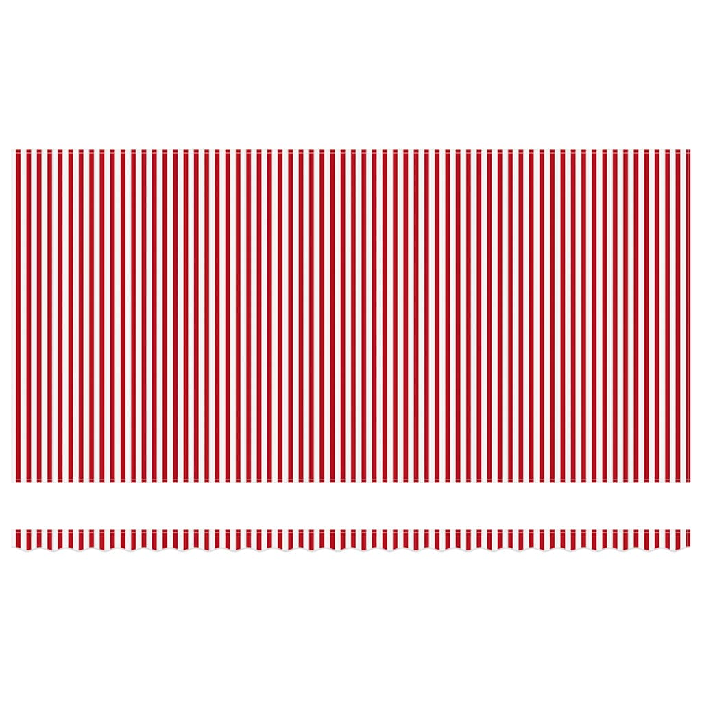 Einziehbare Markise Manuell Rot und Weiß 600 × 300 cm Stoff