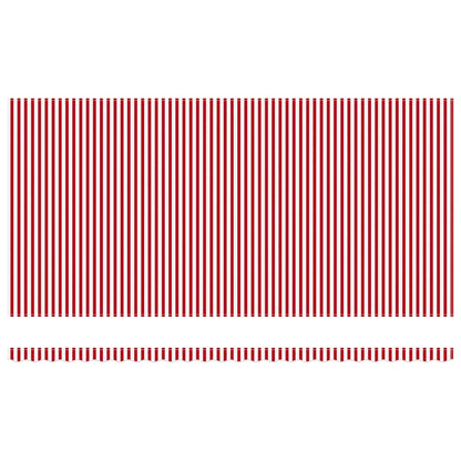 Einziehbare Markise Manuell Rot und Weiß 600 × 300 cm Stoff