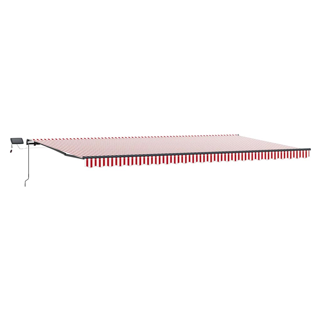 Einziehbare Markise Rot und Weiß 600 × 300 cm Stoff
