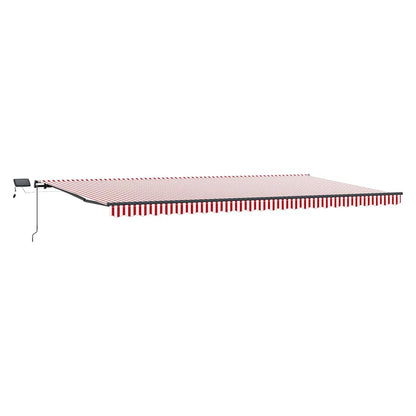 Einziehbare Markise Rot und Weiß 600 × 300 cm Stoff
