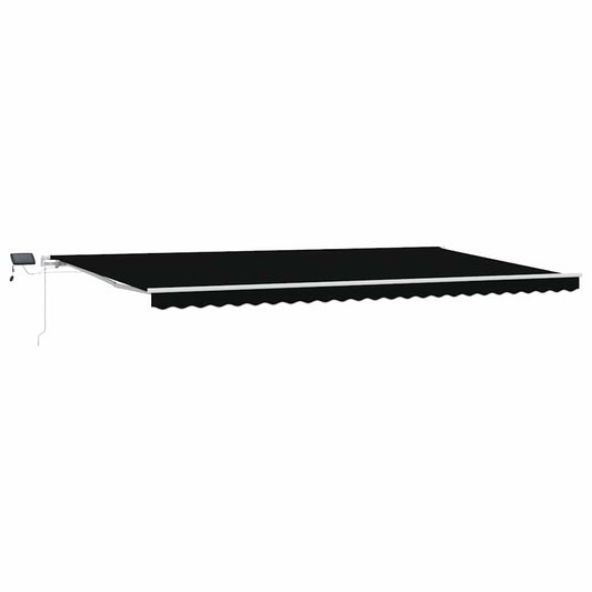 Einziehbare Markise with Manuell 600 × 300 cm Schwarz