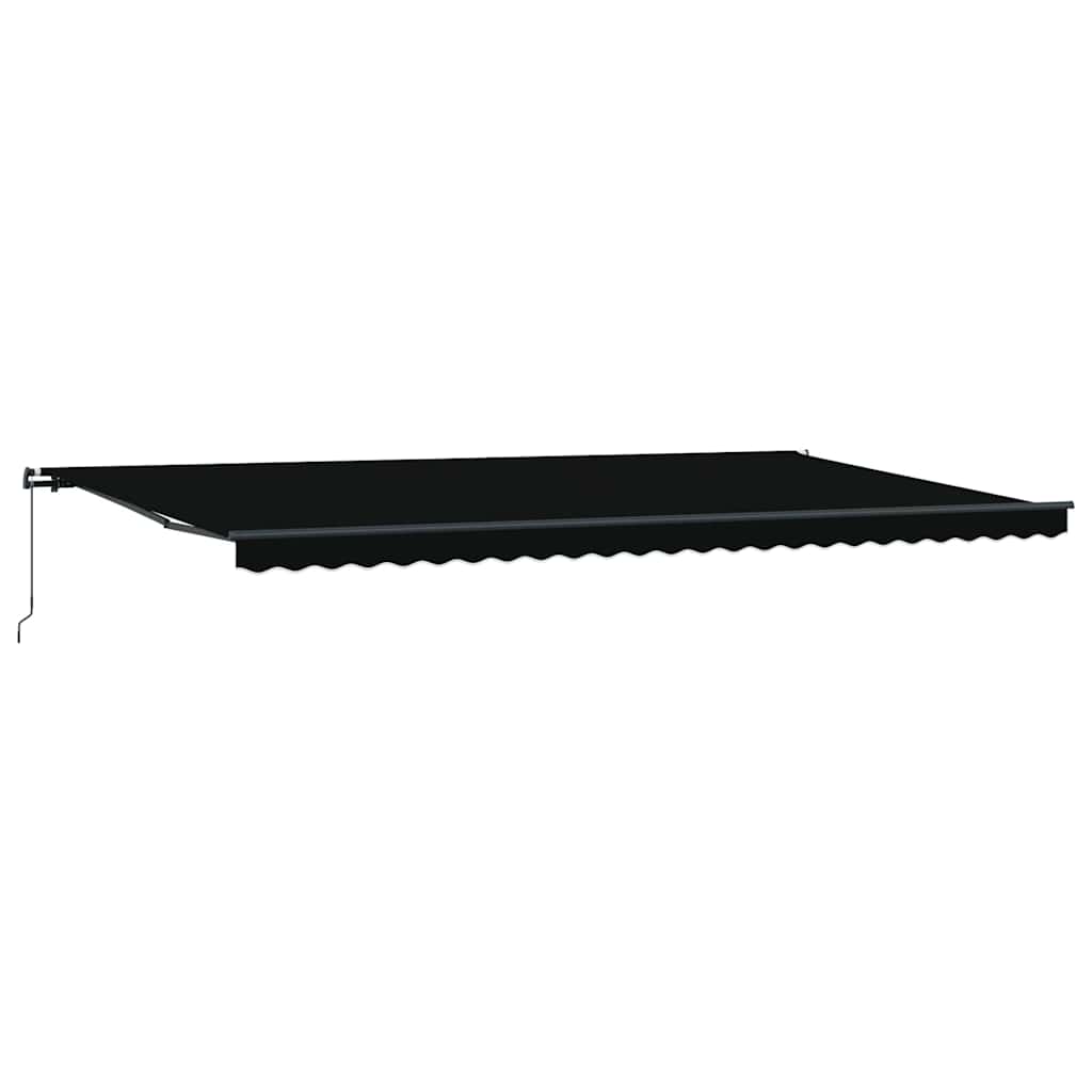 Einziehbare Markise Manuell Schwarz 600 × 300 cm Stoff