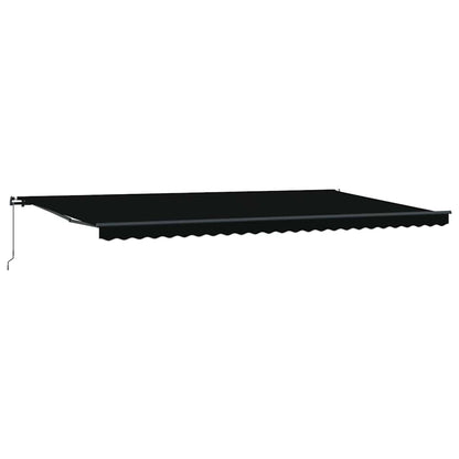 Einziehbare Markise Manuell Schwarz 600 × 300 cm Stoff