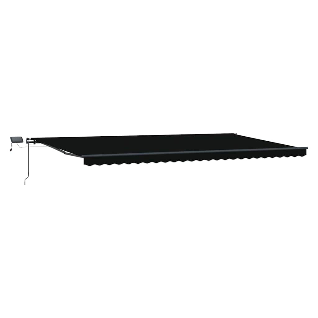 Einziehbare Markise Schwarz 600 × 300 cm Stoff