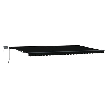 Einziehbare Markise Schwarz 600 × 300 cm Stoff