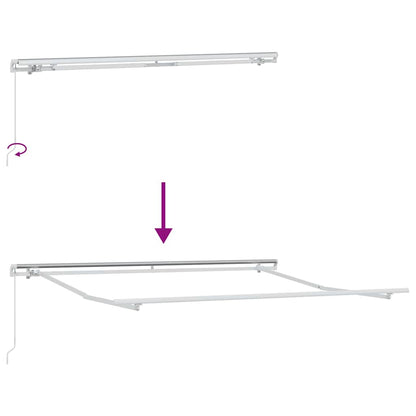 Einziehbare Markise Orange und Braun 600 x 350 cm Stoff