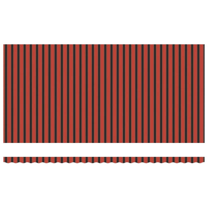 Einziehbare Markise Manuell Orange und Braun 600 × 350 cm Stoff