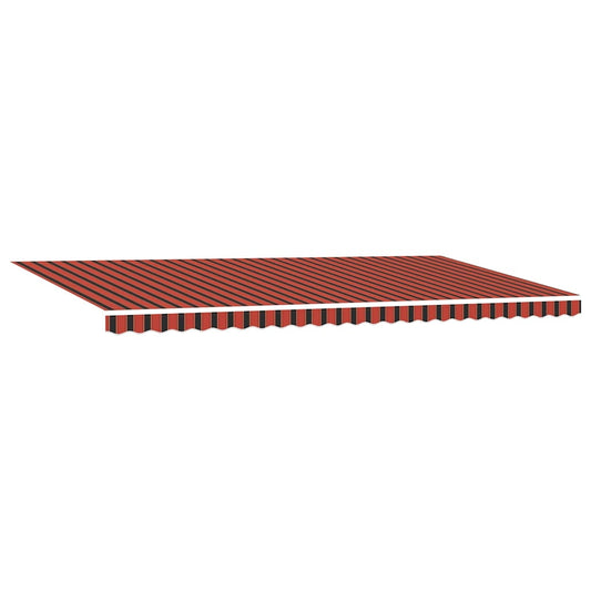 Einziehbare Markise Orange und Braun 600 × 350 cm Stoff