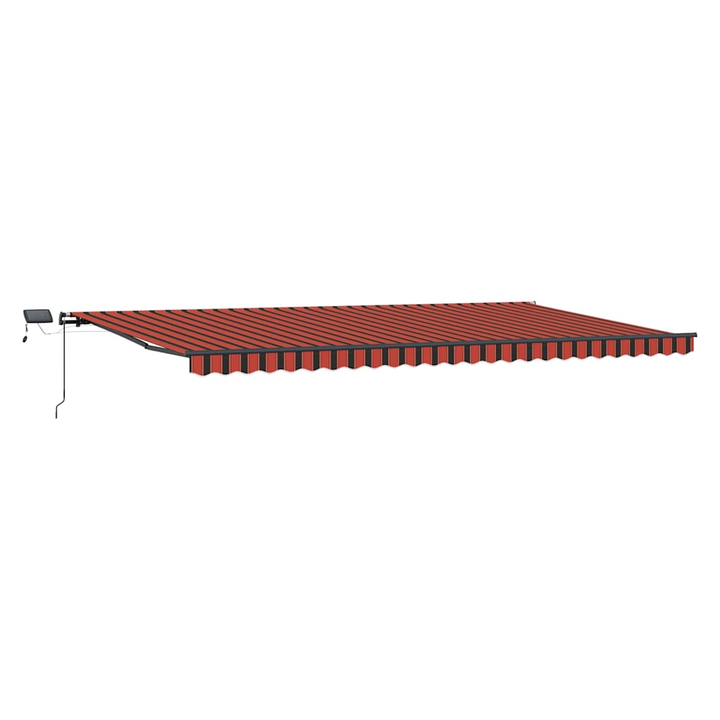 Einziehbare Markise Orange und Braun 600 × 350 cm Stoff