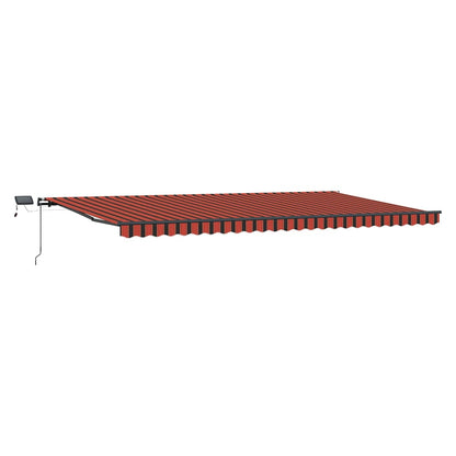 Einziehbare Markise Orange und Braun 600 × 350 cm Stoff