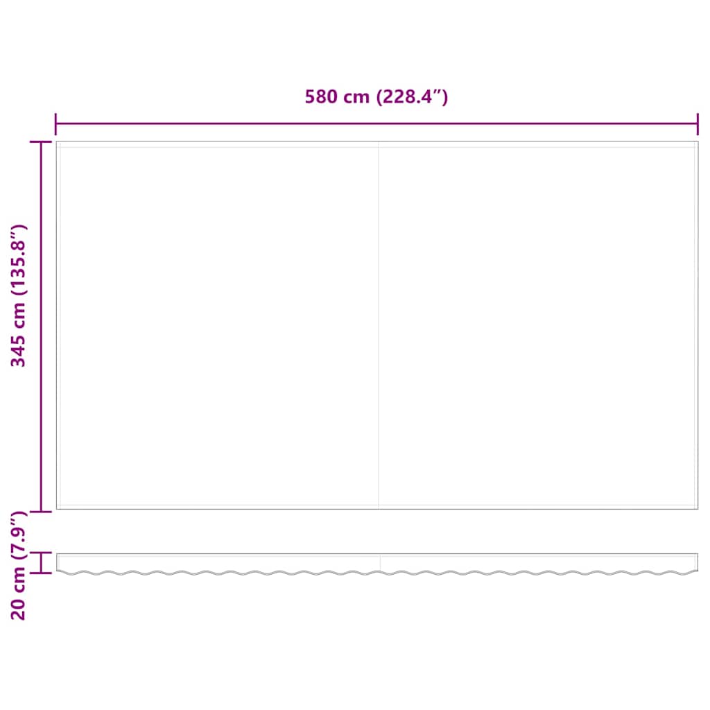 Einziehbare Markise Orange und Braun 600 × 350 cm Stoff