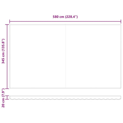Einziehbare Markise Orange und Braun 600 × 350 cm Stoff