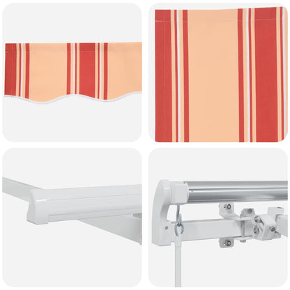 Einziehbare Markise Gelb, Orange 600 × 350 cm Polyester, Metall
