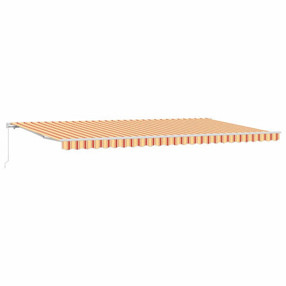 Einziehbare Markise Gelb, Orange 600 × 350 cm Polyester, Metall