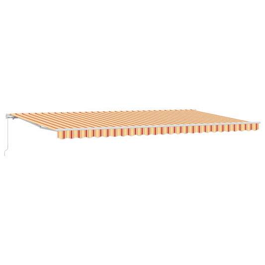 Einziehbare Markise Gelb, Orange 600 × 350 cm Polyester, Metall