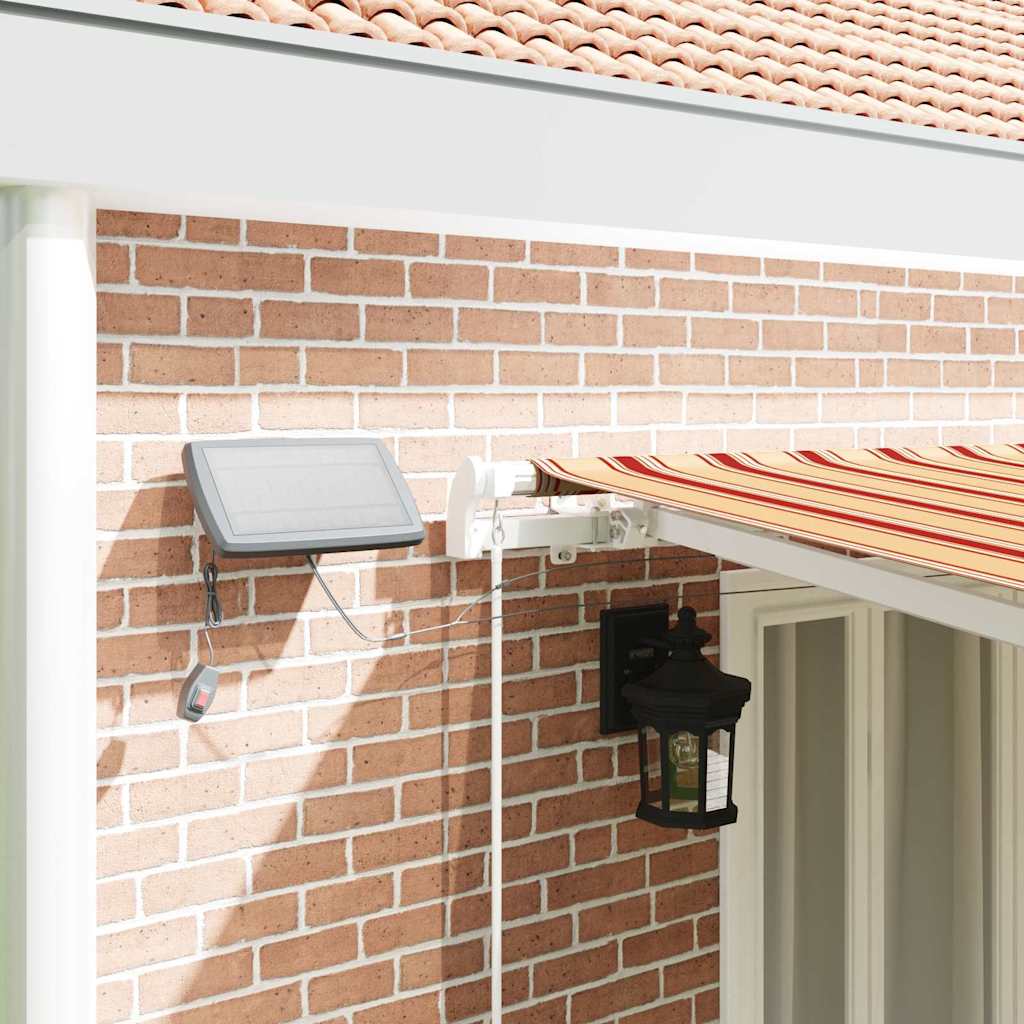 Einziehbare Markise mit Gelb und Orange 600 x 350 cm Stoff