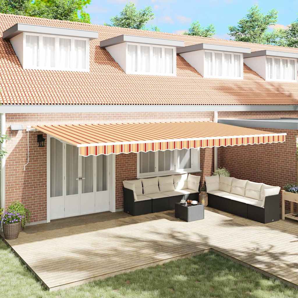 Einziehbare Markise with Manuell 600 × 350 cm Gelb und Orange