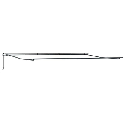 Einziehbare Markise Manuell Gelb und Orange 600 × 350 cm Stoff