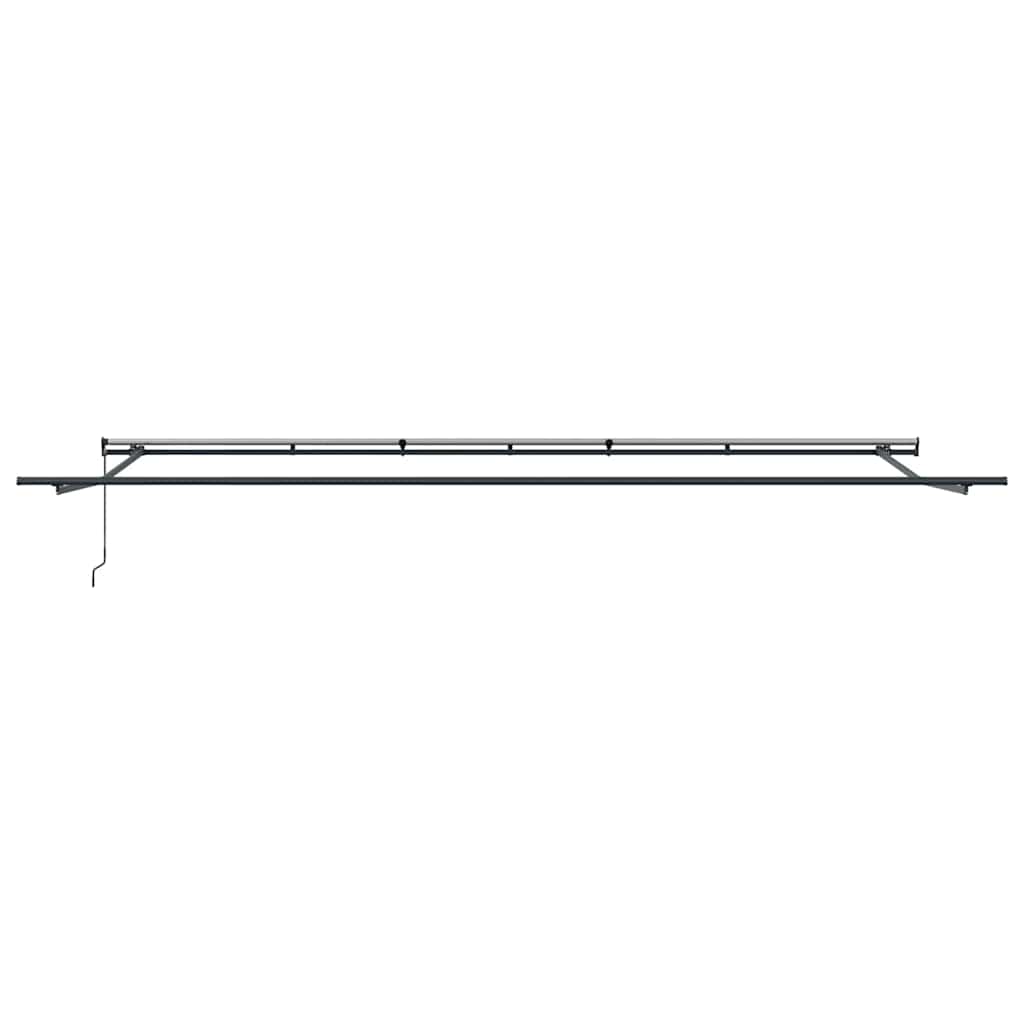 Einziehbare Markise Manuell Gelb und Orange 600 × 350 cm Stoff